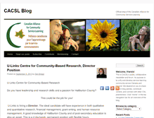 Tablet Screenshot of blog.communityservicelearning.ca